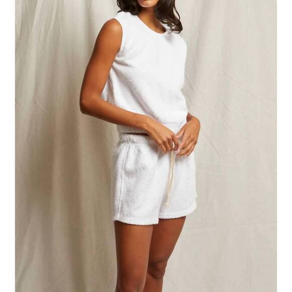 NEW PERFECTWHITETEE carli summer boucle tank top in white - Picture 4 of 5